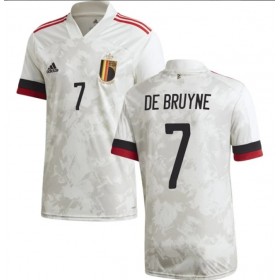 Jalkapallo Pelipaidat Belgia De Bruyne 7 Vieraspaita Euro 2020 Lyhythihainen